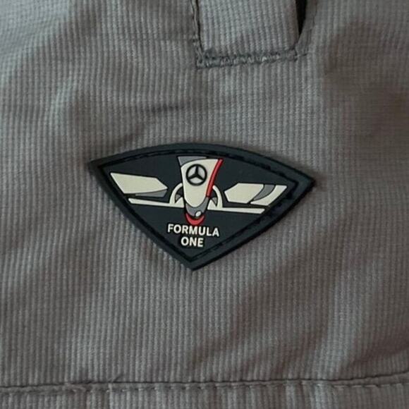 Mercedes Benz Windbreaker Hooded Jacket L Gray Motorsport Formula One Racing - Picture 6 of 10